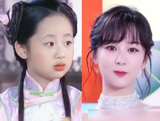 最后这位是女星杨紫,杨紫小时候肉嘟嘟的脸颊,有些丑萌丑萌的效果,在