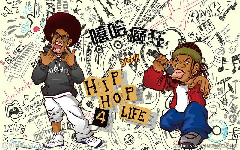 嘻哈风格hiphop背景墙图片