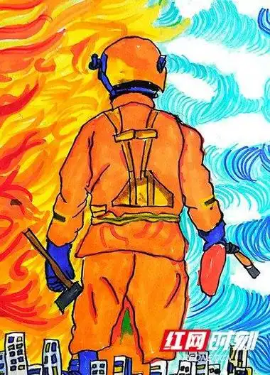 消防宣传月丨在小朋友的画笔下,消防员是这样的!