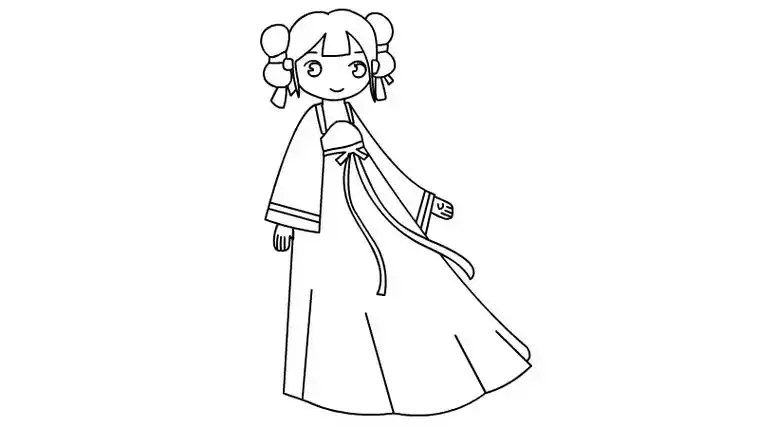 女孩可爱卡通人物简笔画美少女人物女简笔画简笔画人物漫画人物女孩简