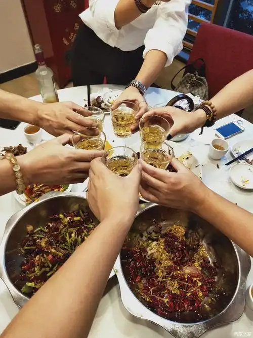 开车不喝酒,喝酒不开车.苹果醋代替酒.干杯.
