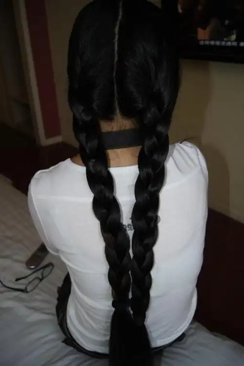 安小姐的双辫子(9) 盘发_中国长发