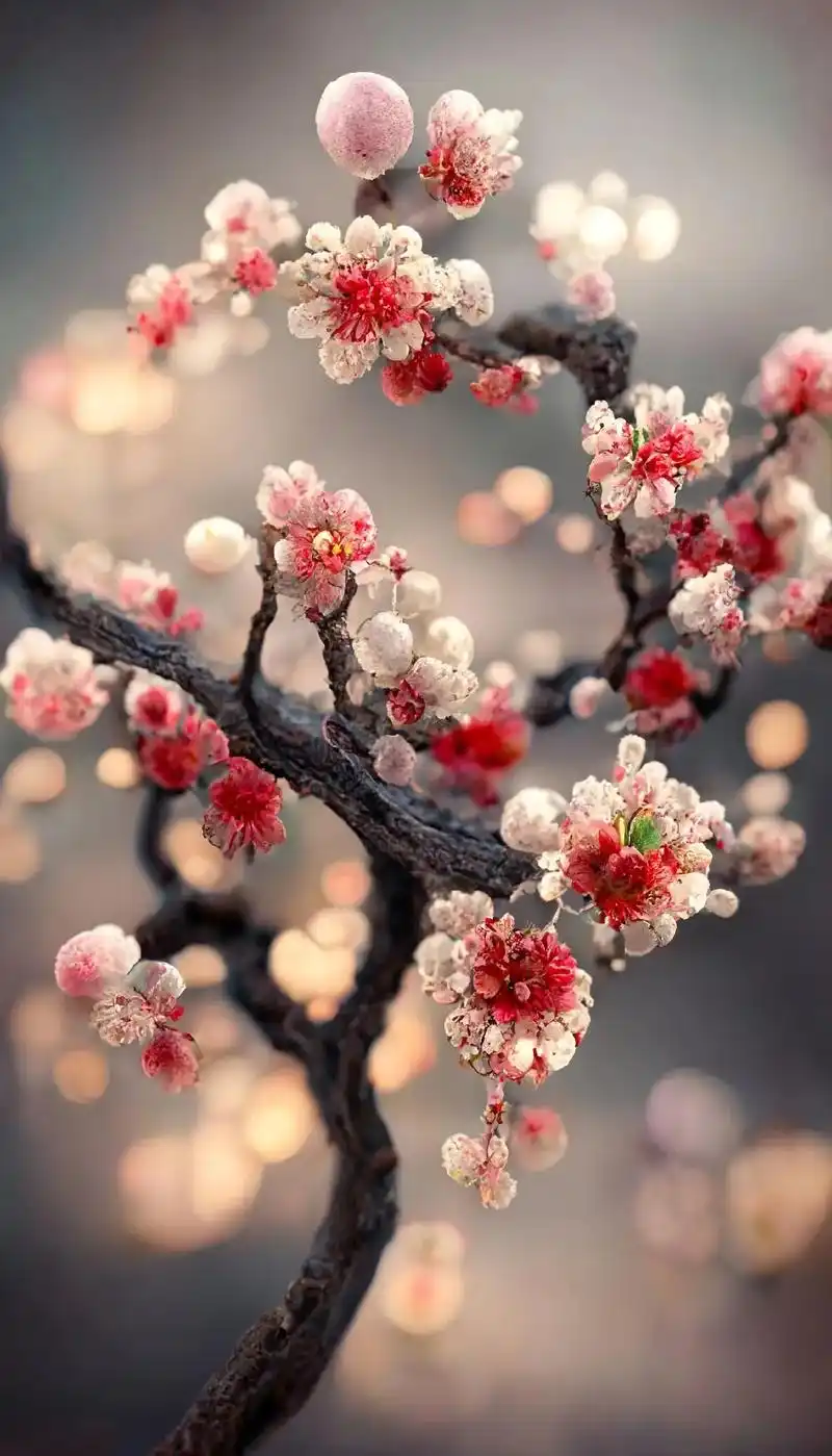 唯美意境# 梅花的花语:凌霜斗雪迎春开放,坚强,高雅,不趋 - 抖音