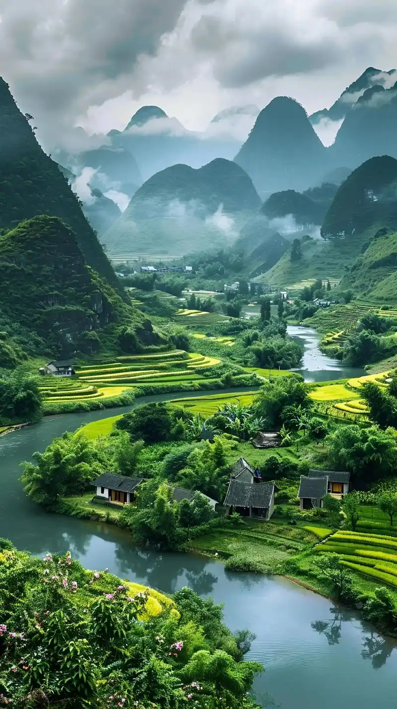 沿途风景独特实拍,乡野田间小道,大自然的美景分享,无处不在的