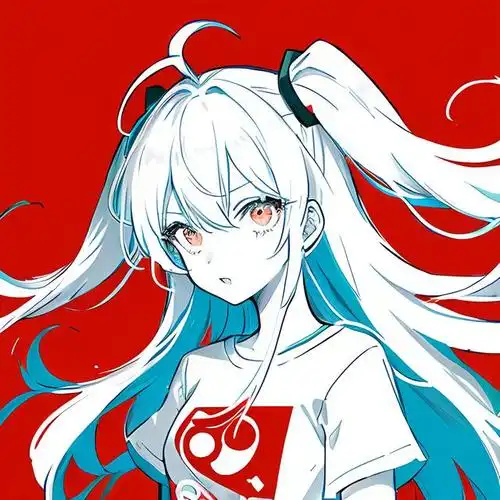 ai绘画第一期|精致动漫头像旧漫风红色女生情头ins高级质感