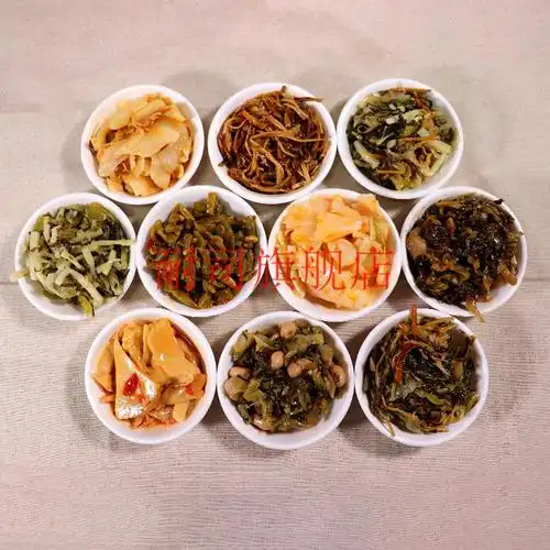 小菜10口味30袋下饭菜榨菜丝菜梅菜笋丝花生脆笋酱菜咸菜梅菜笋丝15香