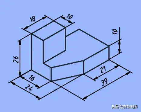 作业评讲:根据立体图及图上尺寸,画立体的三视图,并标注尺寸