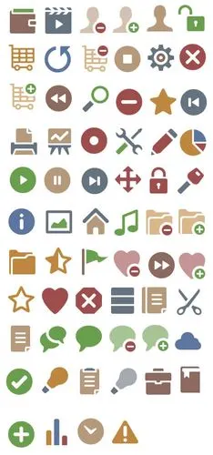 卡通网站设计小图标素材