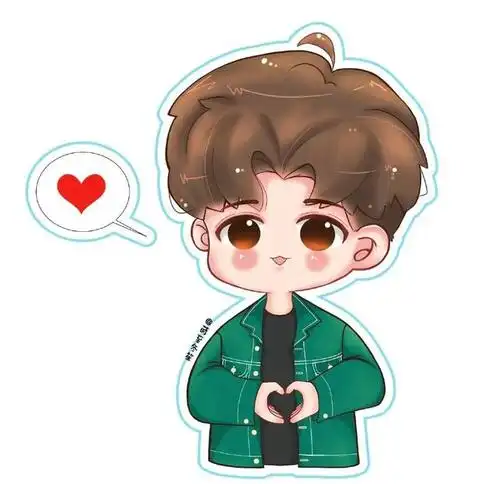 任嘉伦的可爱卡通图吖