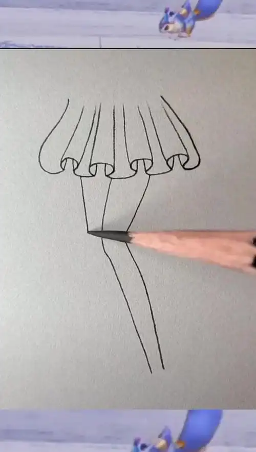 服装设计-清晰小短裙画法