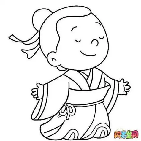 儿童简笔画画法如何画简单的古代儿童古代小孩的画法古代儿童简笔画