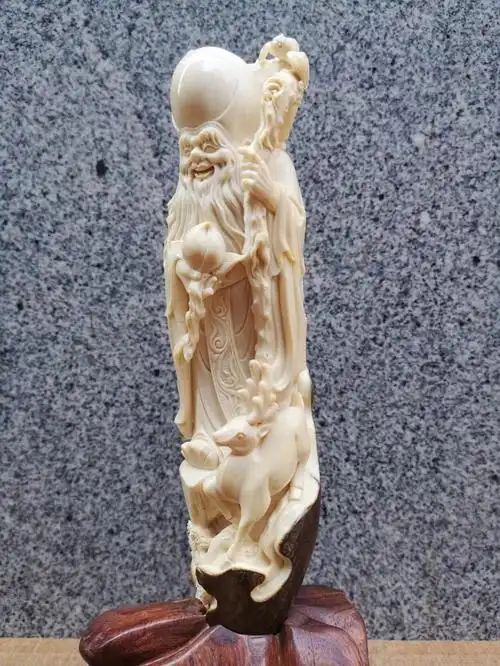 400608猛犸象牙寿星公摆件