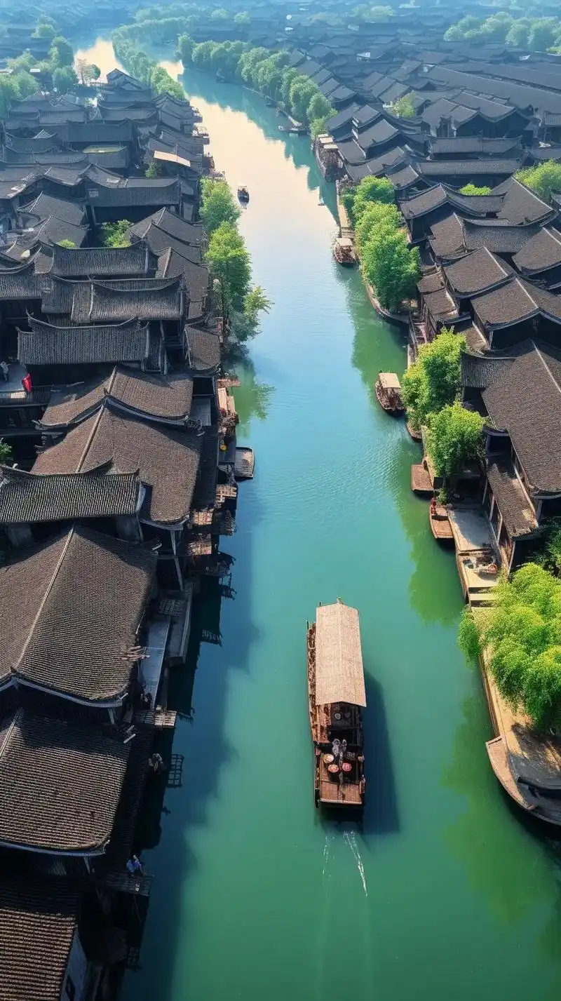 乌镇美景,穿越千年的爱恋.乌镇,一个富有江南水乡特色的古老小 - 抖音