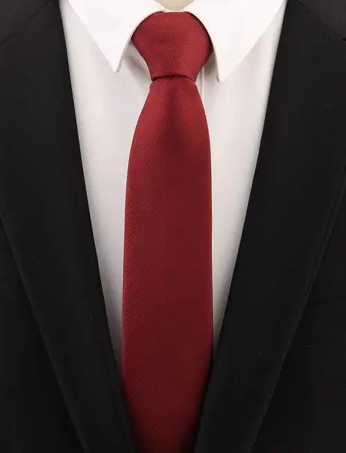 红色领带男 正装时尚男士结婚新郎婚礼轻奢高档韩版潮流西装手打