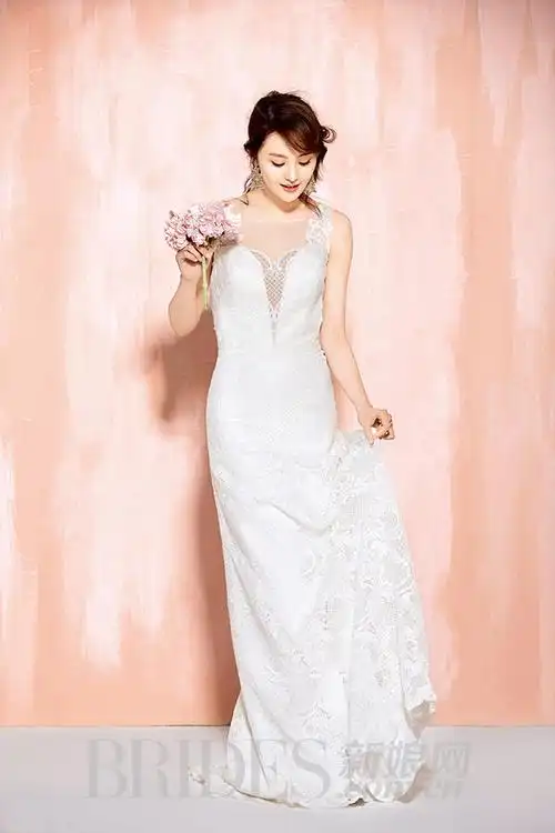 郑爽美丽婚纱新娘写真图片 明星写真