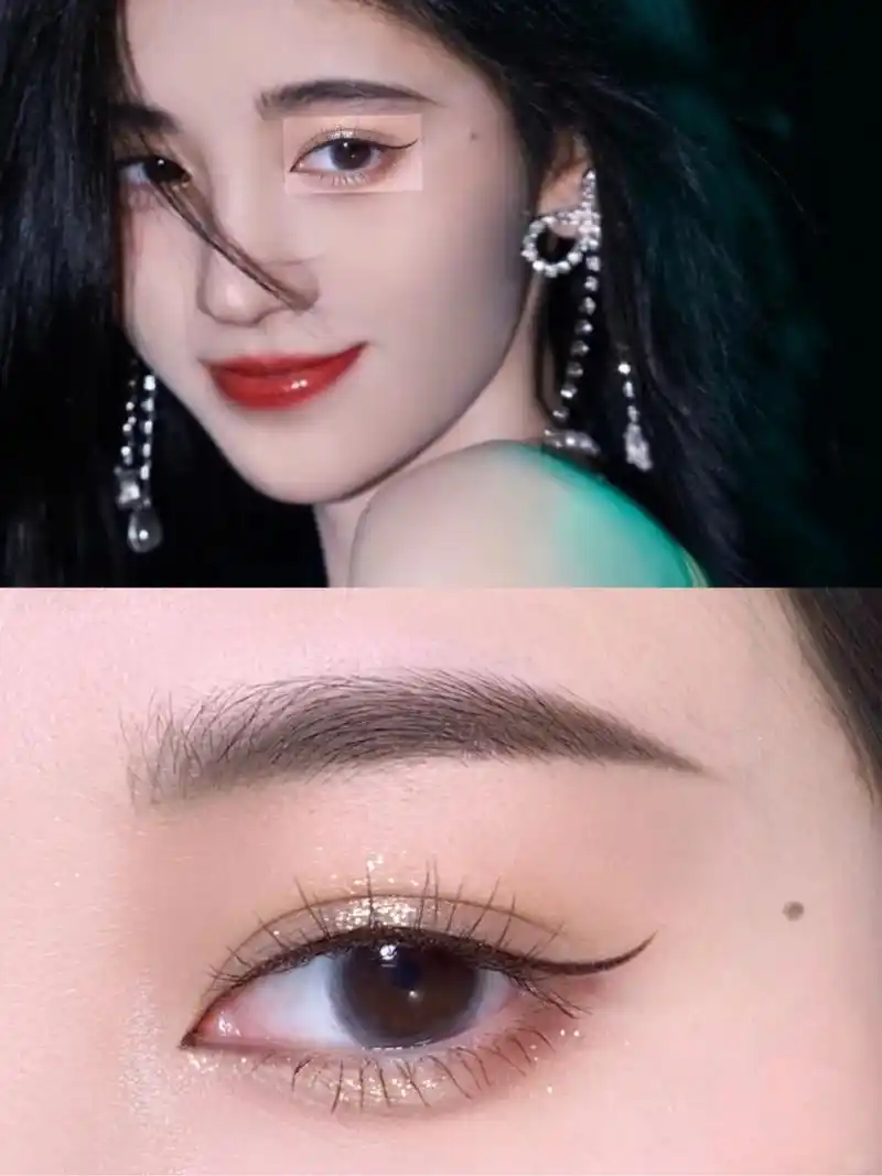 鞠婧祎仿妆6015nyx消肿眼妆新手眼线画法 前阵子刚流行平行四边形