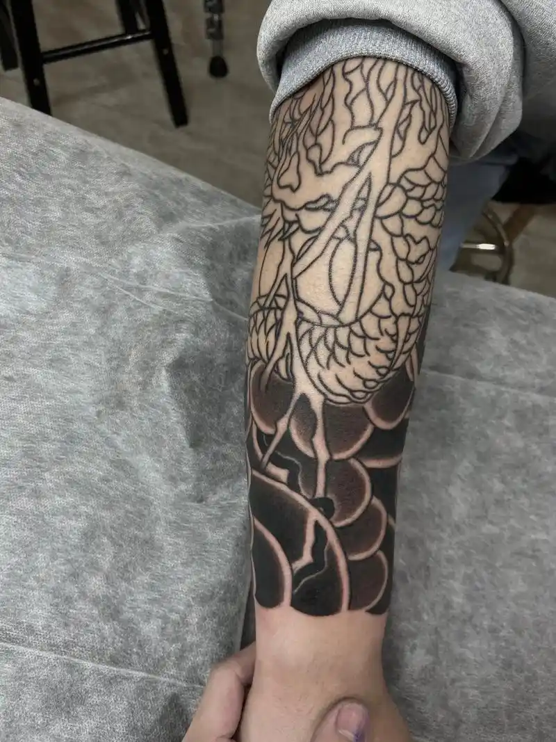 柳州魚刺青 #日式老传统 #日式老传统纹身 #花腿 #作品 - 抖音