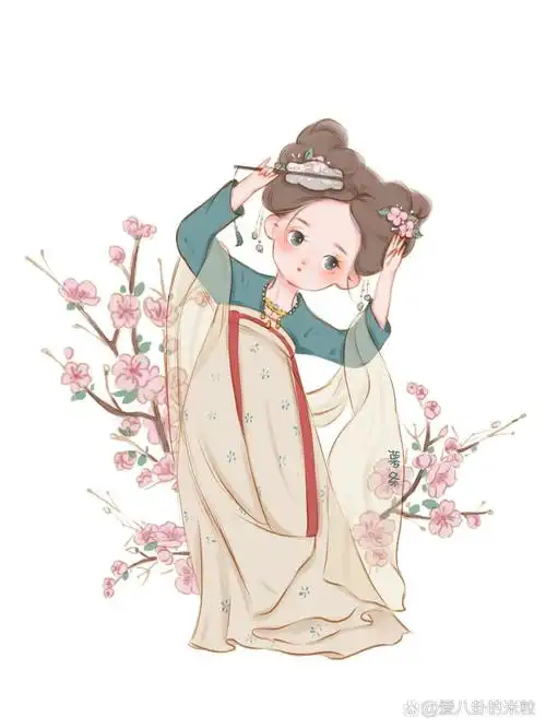 古风少女/q版人物 汉服少女 #procreate#72