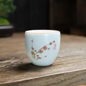 德化茶具陶瓷小茶杯梅花杯 品茶杯 个人杯主人杯 功夫茶杯 小酒杯
