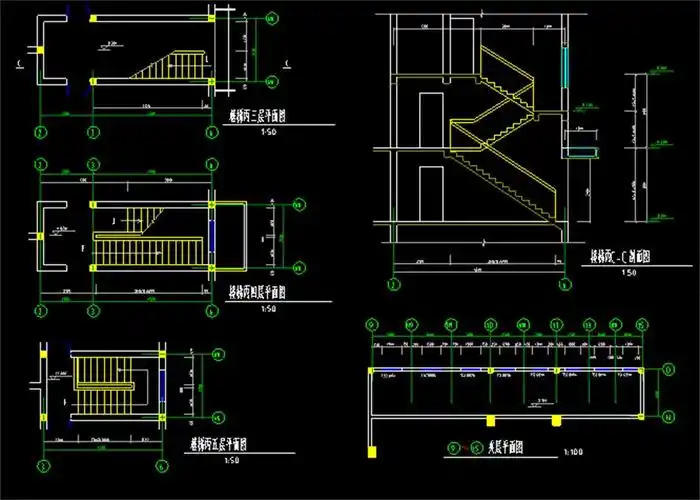 cad图库 全屋定制cad图纸 cad图纸 > 办公楼cad建筑施工图 素材图片