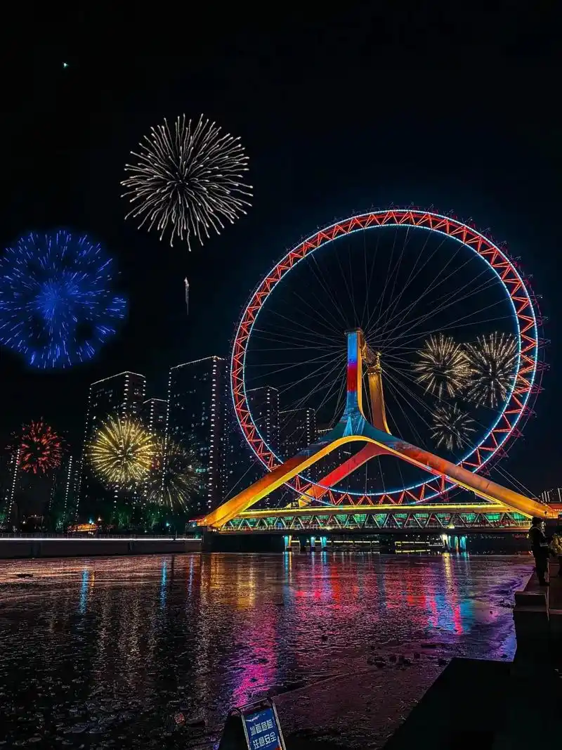 4月20日天津之眼摩天轮换新重启了.咱就是说,真的不要太好玩 - 抖音