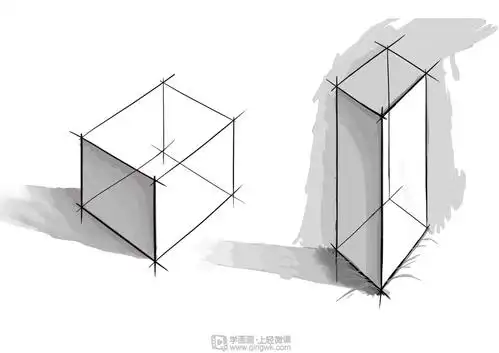 作业:零基础怎么开始学素描之方体透视素描画法练习 - 用户6905