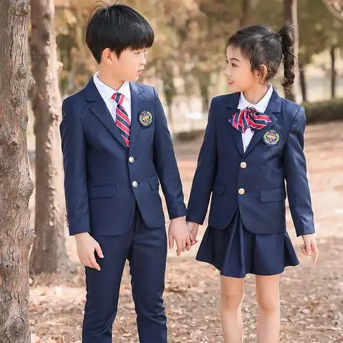 儿童校服套装男童女童幼儿园园秋装小学生学院藏青校服