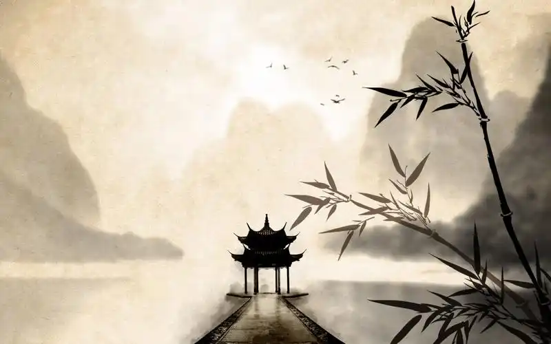 水墨凉亭 艺术壁纸 艺术图片大全 艺术桌面壁纸大全 免费艺术高清壁纸