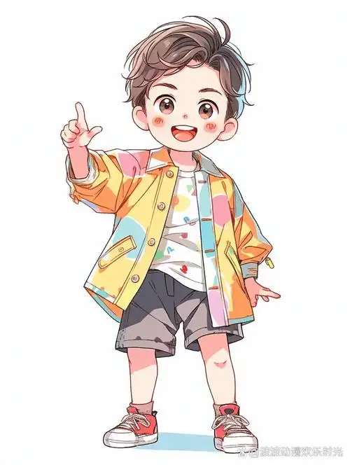 看看这些超可爱的男孩卡通画! 简直让人忍不住想捏捏他们的小脸蛋呢!