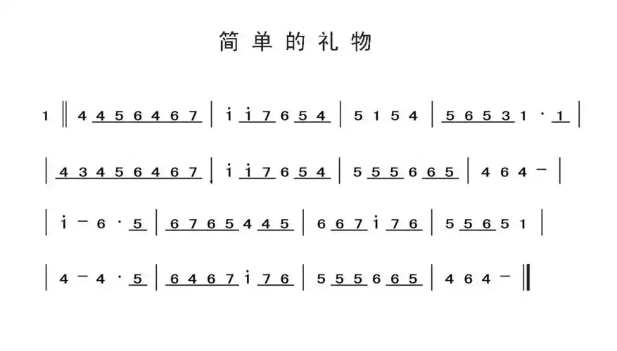 刘力扬歌曲:"礼物"的乐谱 2009-07-24 简单的好听的电子琴简谱歌曲