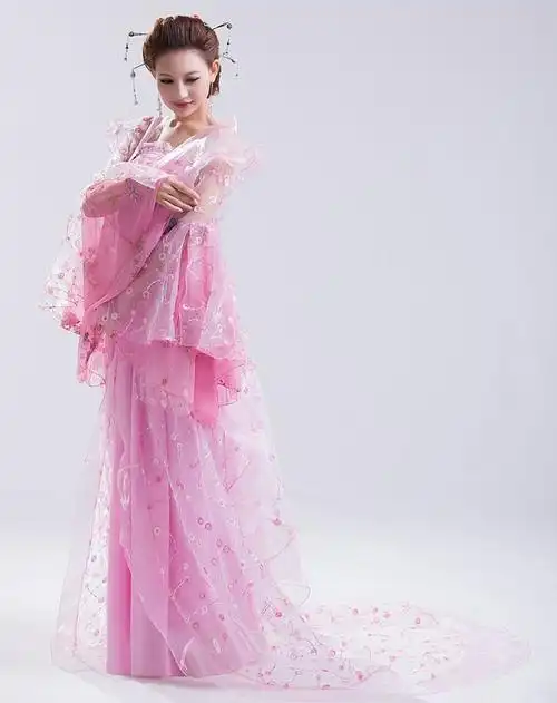 时光叙 古装服装仙女裙女装唐朝古代汉服演出服装舞蹈粉襦裙公主贵妃