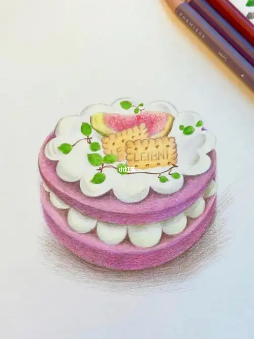 彩铅画  #彩铅手绘  #手绘  #彩铅绘画  #彩铅  #蛋糕  #绘画  #甜品