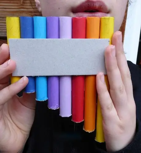 自制简易排箫的方法 儿童用卡纸做排箫玩具