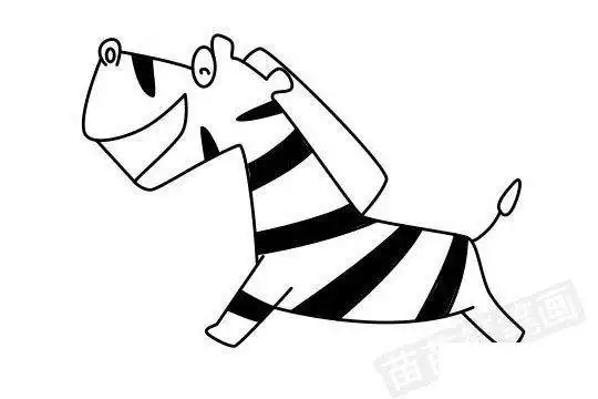 斑马简笔画图片大全