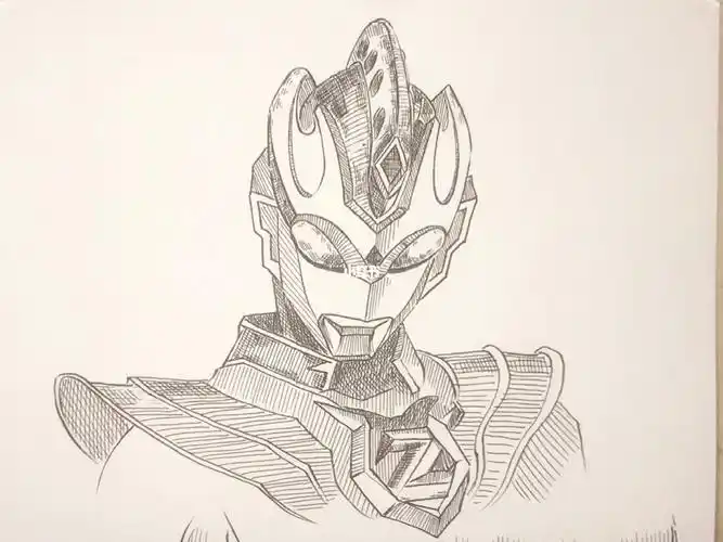 泽塔奥特曼下奥特曼系列线描简笔画