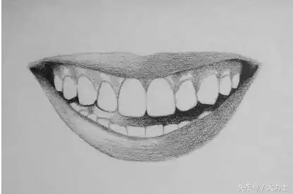 笑口常开趣味素描嘴巴步骤图