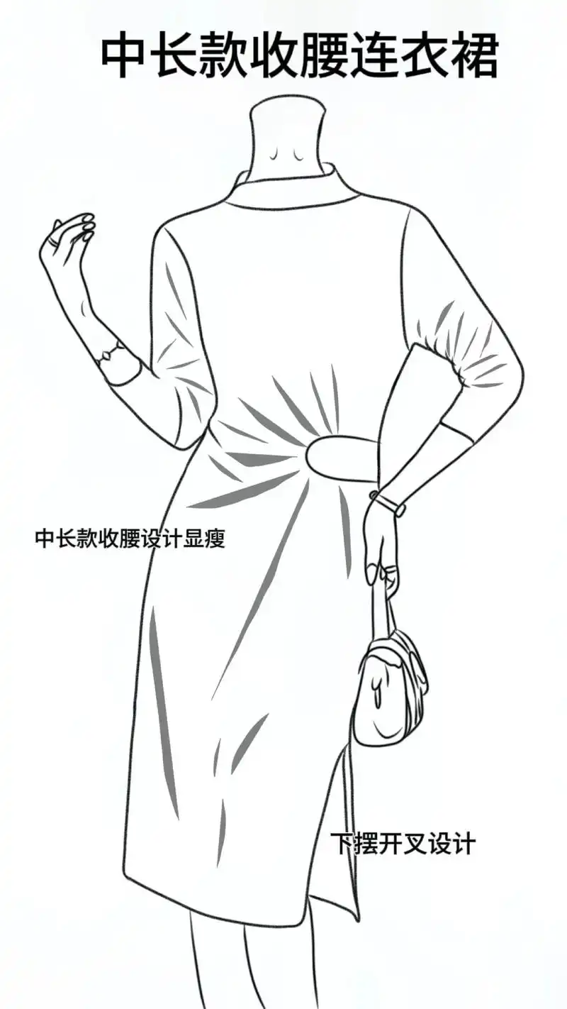 优雅而修身,这款春秋长袖气质女装连衣裙,将你的曼妙身姿完美勾勒