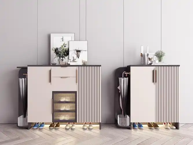 现代鞋柜玄关柜鞋子入户柜雨伞架