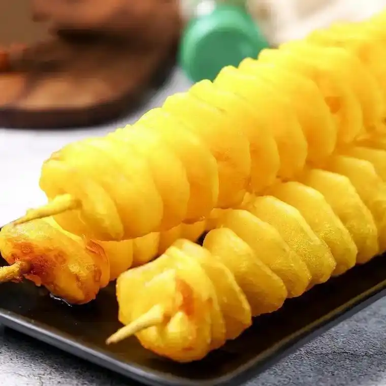 黄金薯塔～采用优质马铃薯,宝塔形状,色泽金黄,香脆可口 - 抖音