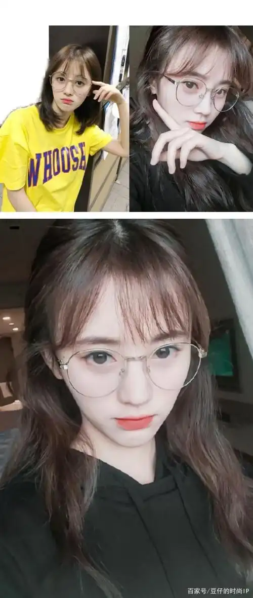 四千年美女鞠婧祎也是鹅蛋脸哦,她戴的这副圆型的细框眼镜低调又斯文