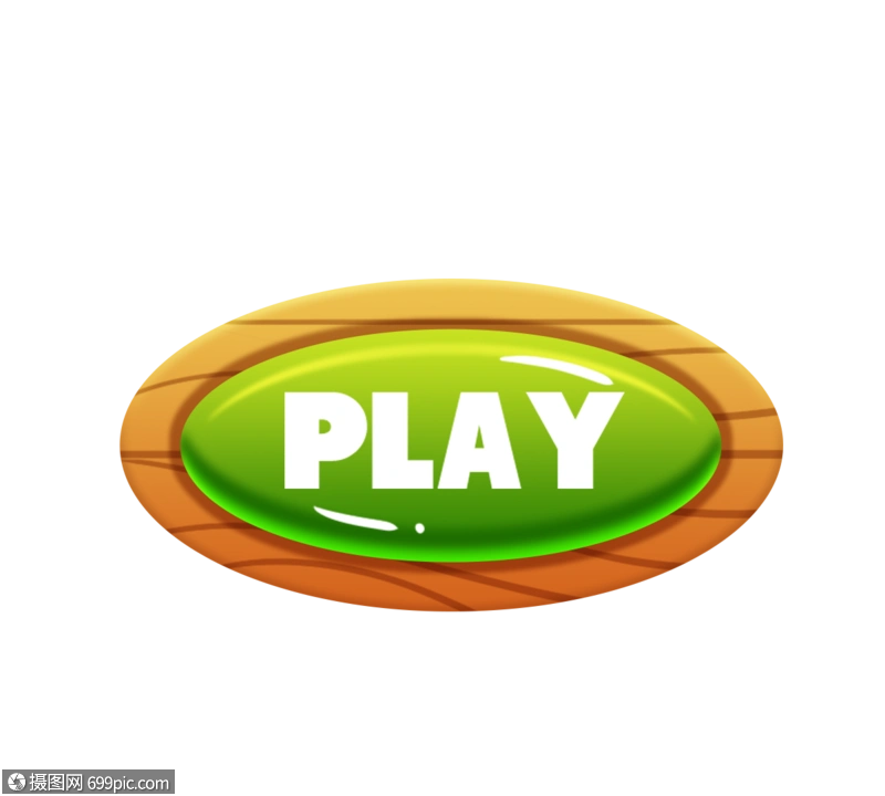 开始游戏按钮图标卡通