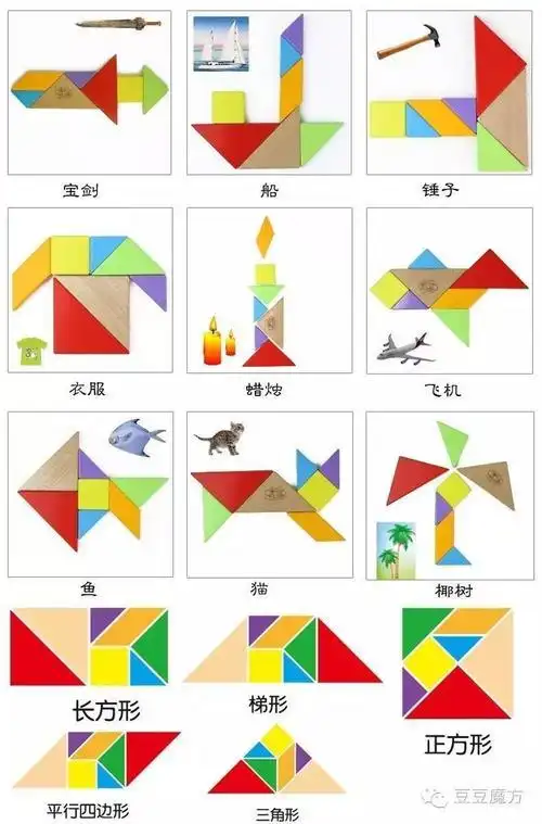 七巧板能拼成什么图案七巧板能拼成什么图案并求出周长和面积