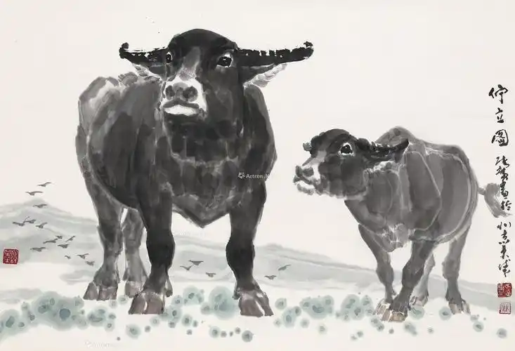1666水牛纸本设色