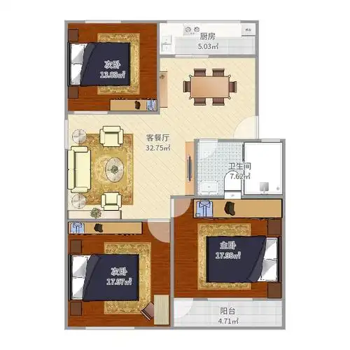 00㎡户型图户型图大全,装修户型图,户型图分析,户型图设计方案