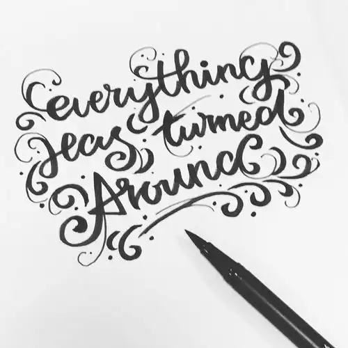 手写花体英文brush lettering 字体练习合集