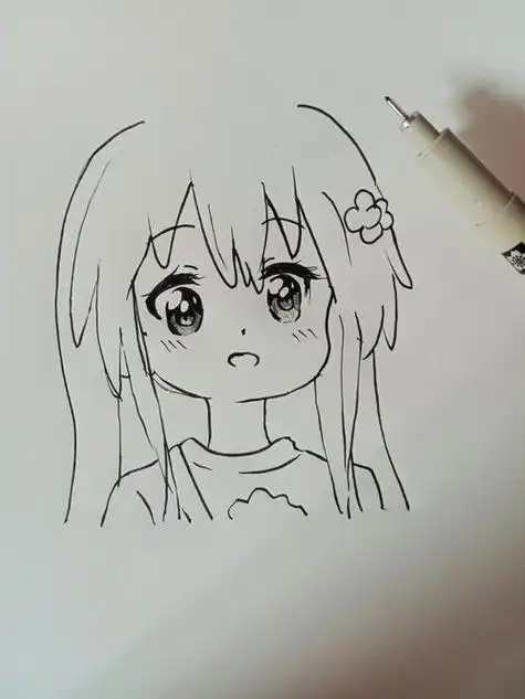 小女孩的简笔画教程萌萌的惹人喜爱小女孩简笔画图片大全可爱