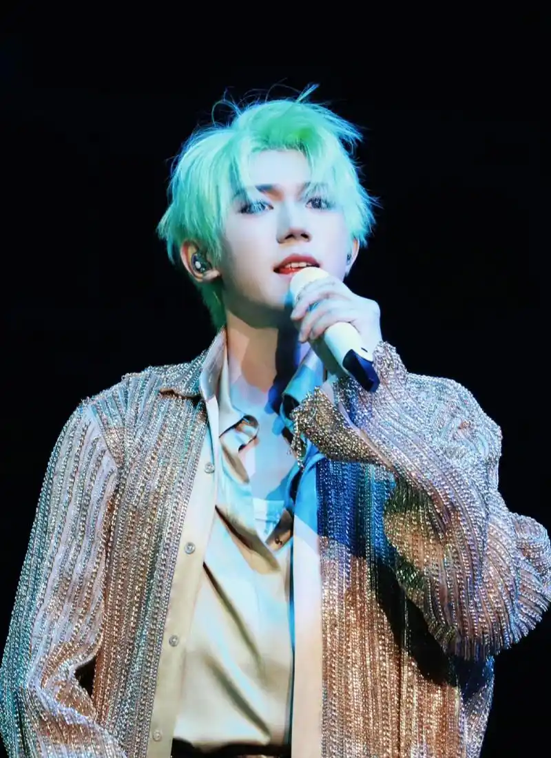 我真的被帅到失语 67#王源染了绿发# #王源演唱会