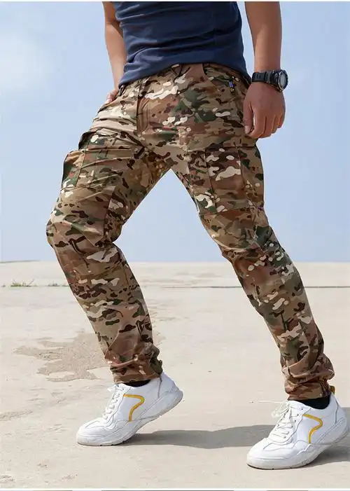 野战裤夏季薄款执政官逆风速干裤男战术裤轻薄弹力束脚裤军迷户外作训