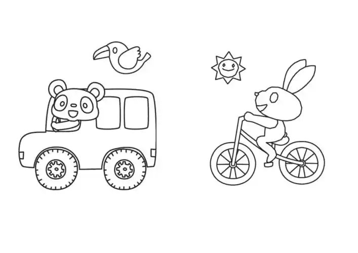 完整版幼儿涂色汽车类最新整理