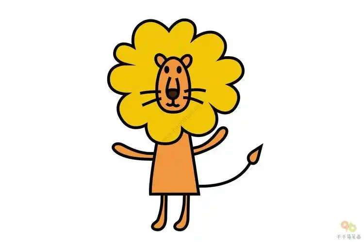 可爱的小狮子简笔画